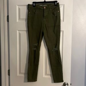 Green old navy rockstar jeans